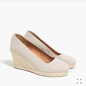 J Crew canvas espadrille wedges, NWOT